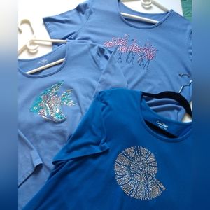Coral Bay Women's Size 1X Embellished T-Shirt 3-for-1 Deal